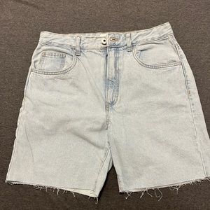 Cotton On High Waisted Straight Bermuda Jean Shorts